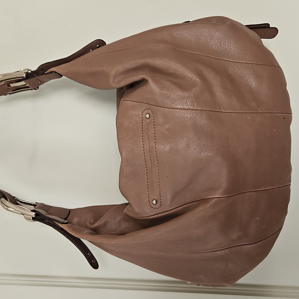 B. makowsky Studded Brown Leather Hobo Bag - Picture 4 of 11
